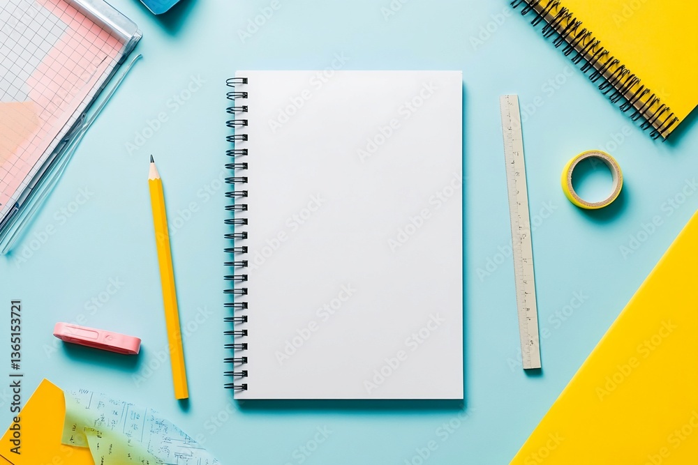 Blank Spiral Notebook with Assorted Stationery Blank Spiral Notebook with Assorted Stationery