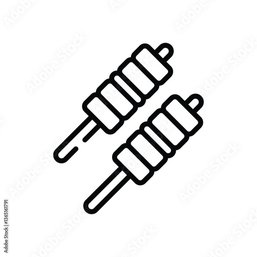 Brochettes icon vector