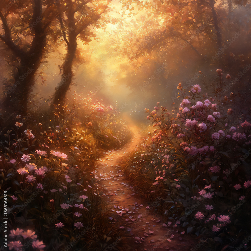 Fototapeta premium enchanted garden path