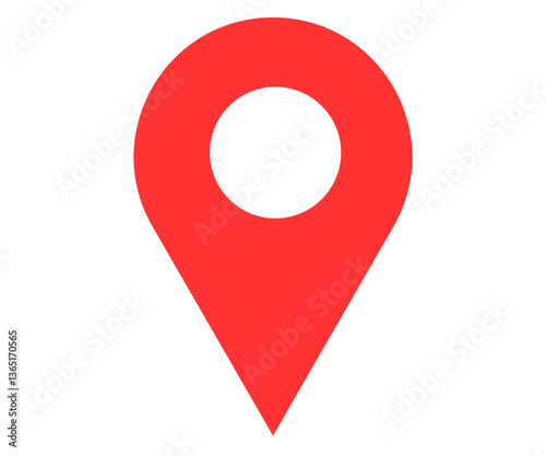 graphics red large push pin