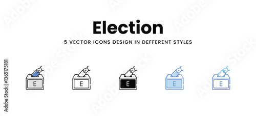 Election vector icons set stock illustration