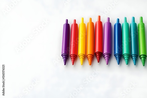 Realistic Whiteboard with Markers Render