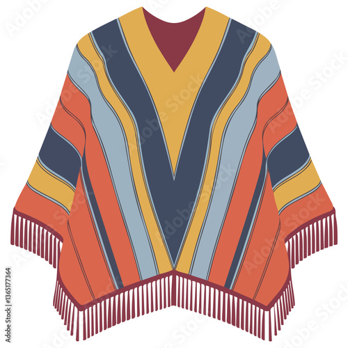 Traditional Mexican poncho