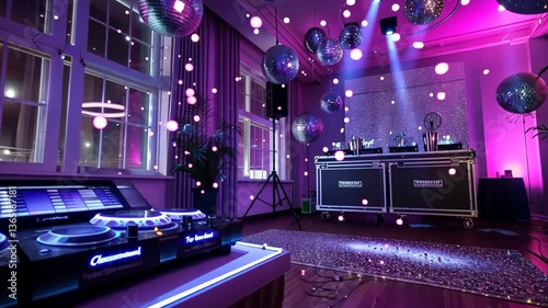Sweet sixteen birthday bash with a DJ, dancing, and glamorous decorations