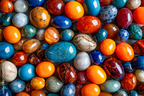 Bunte leuchtende Steine als Hintergrund