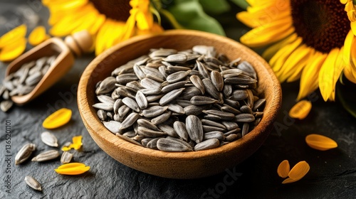 Sunflower seeds are rich in unsaturated fatty acids which help reduce blood fat and improve blood circulation.