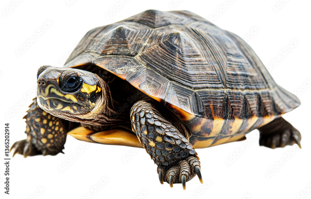 Obraz premium Turtle moving gracefully underwater habitat animal cut out