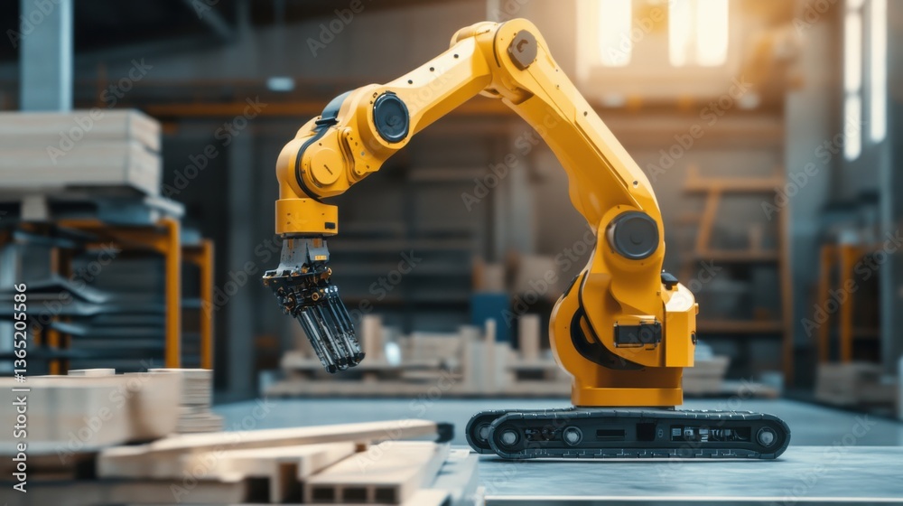 An AI powered autonomous construction robot, assembling building materials and constructing structures with precision, Construction tech style An AI powered autonomous construction robot, assembling building materials and constructing structures with precision, Construction tech style