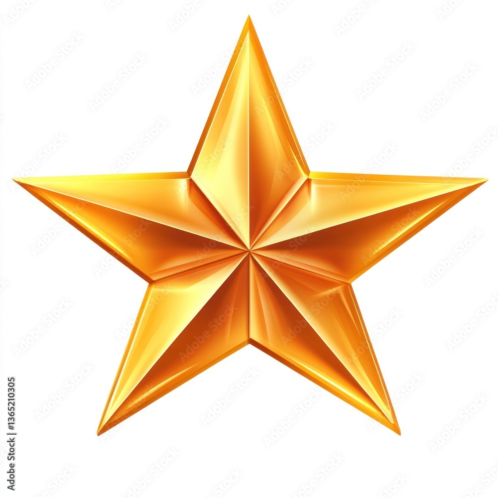 Obraz premium A Gold star gold illustration decorative.