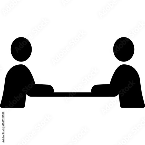 Politician or Businessman at the Negotiating Table Icon