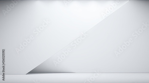 Wallpaper Mural Minimalist interior features white walls with diagonal line separation Torontodigital.ca