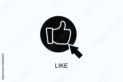 Like Icon Or Logo Isolated Illustration