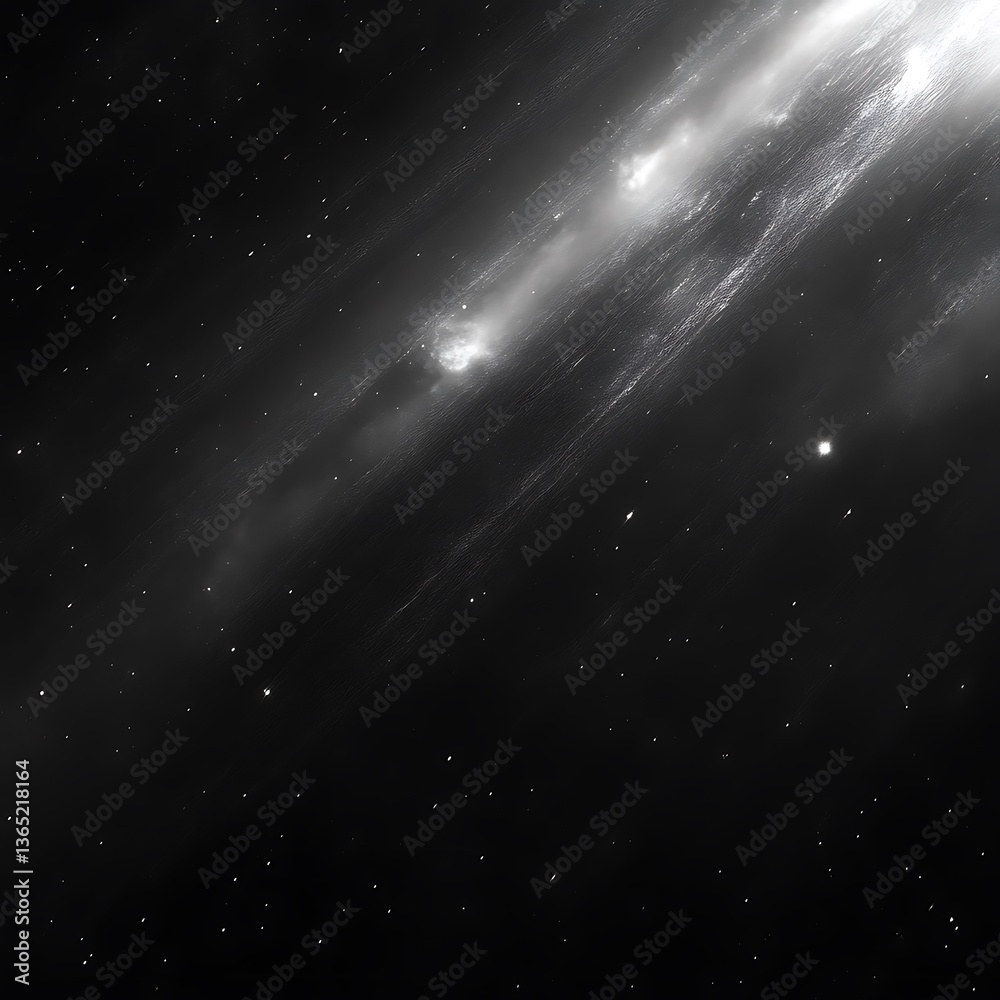 Comet streaking across dark space, starry background, cosmic art Comet streaking across dark space, starry background, cosmic art