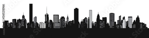 Wallpaper Mural City Skyline Silhouette (9) Torontodigital.ca