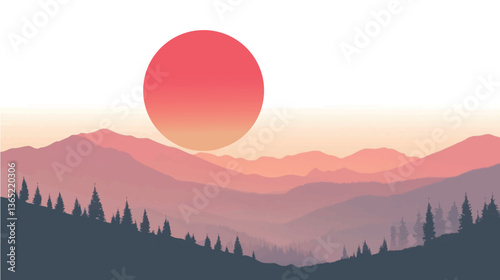A blood-red sun shining through the thick smoke and flames of a wild fire, casting an eerie, dramatic glow across the scene. The fiery landscape, with its intense red hue, symbolizes danger, 