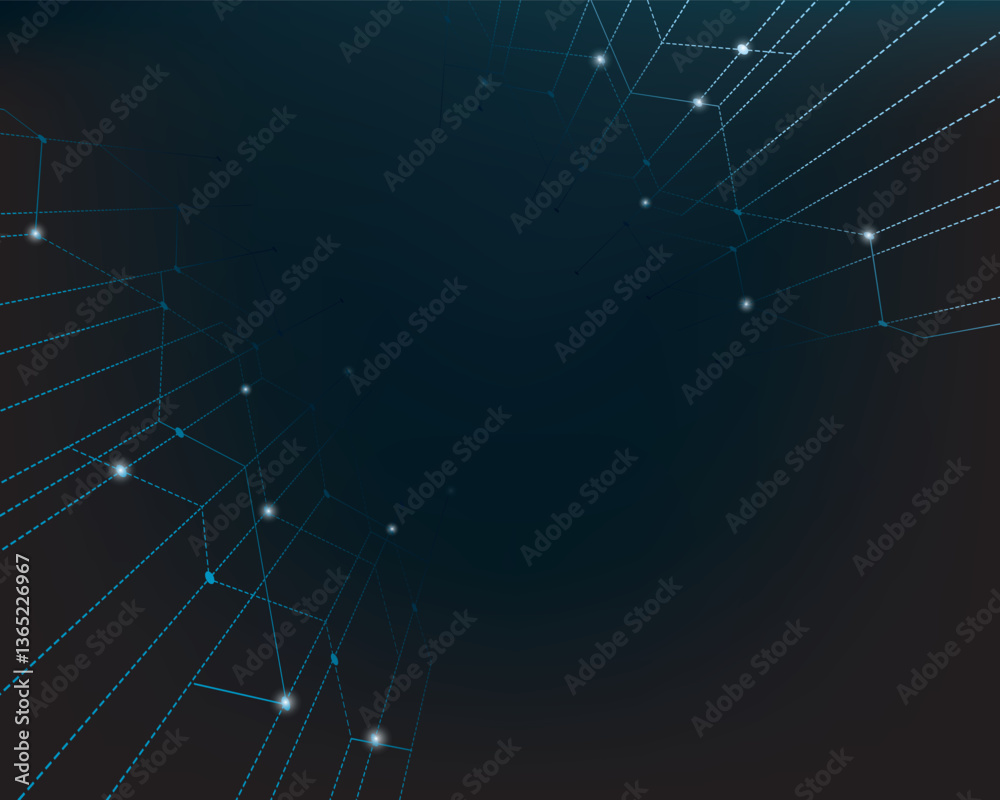 Obraz premium Abstract particles wave style