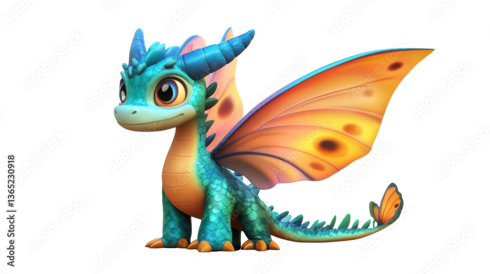 Obraz premium blue dragon head