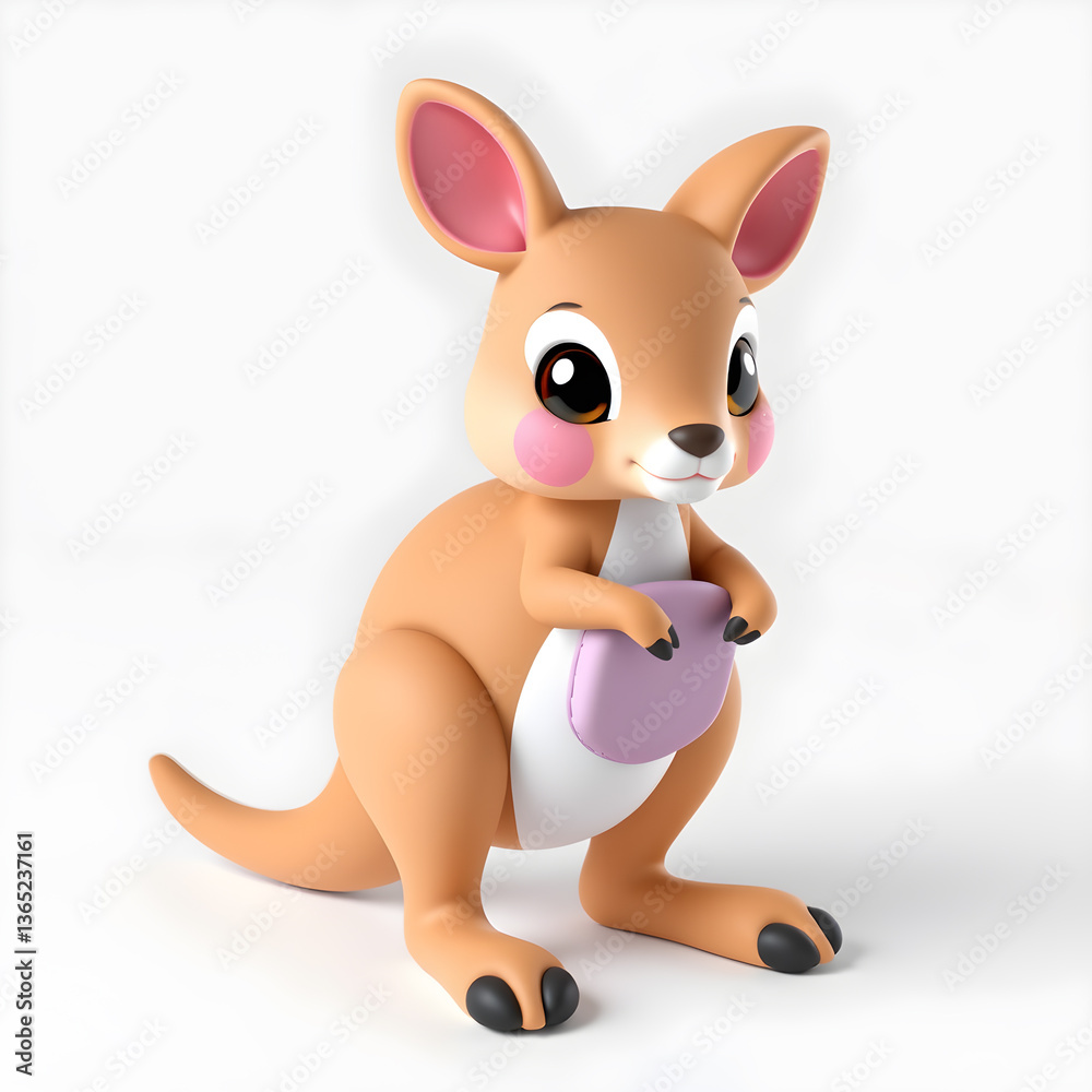 Kangaroo – 3D baby kangaroo, small pouch, long tail, big shiny eyes, pastel brown and pink tones, white background
Generative AI Kangaroo – 3D baby kangaroo, small pouch, long tail, big shiny eyes, pastel brown and pink tones, white background
Generative AI