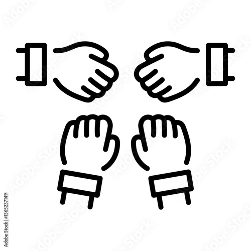 A linear style icon of friendship bands 