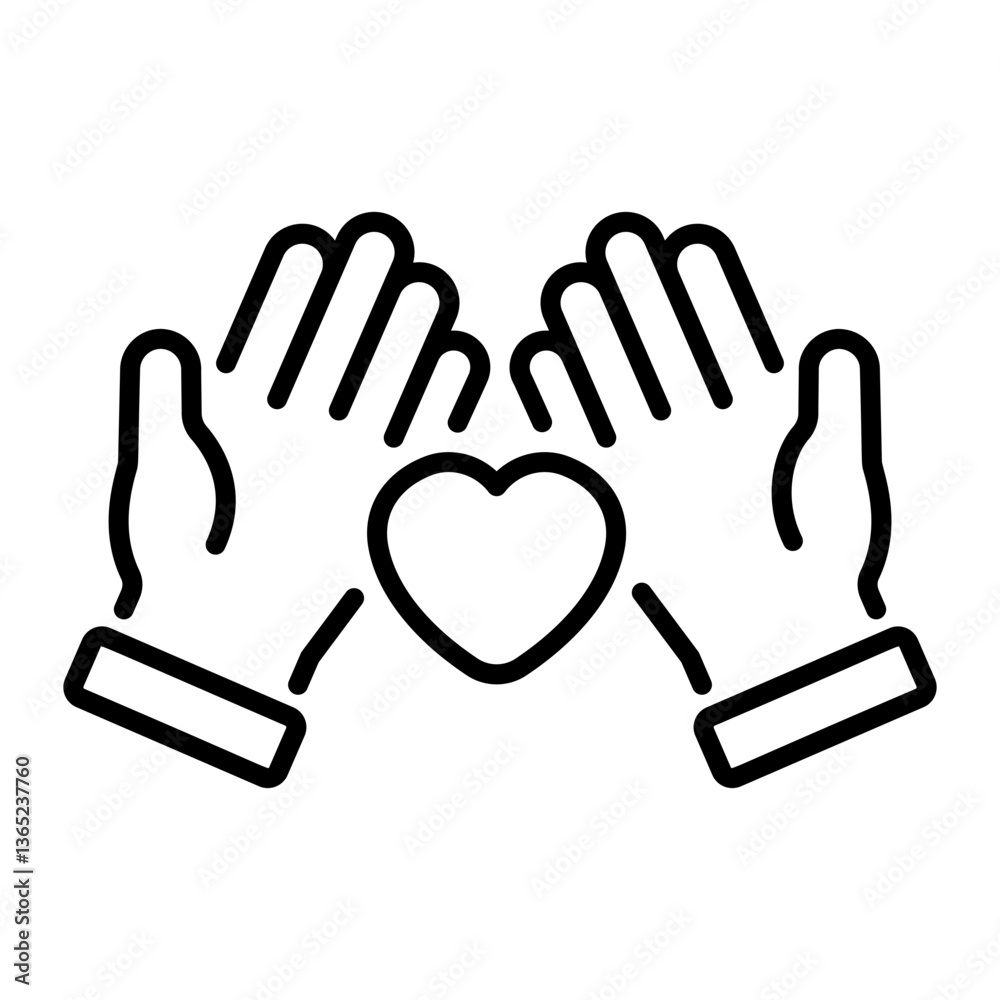 Obraz premium A linear style icon showing love affection 