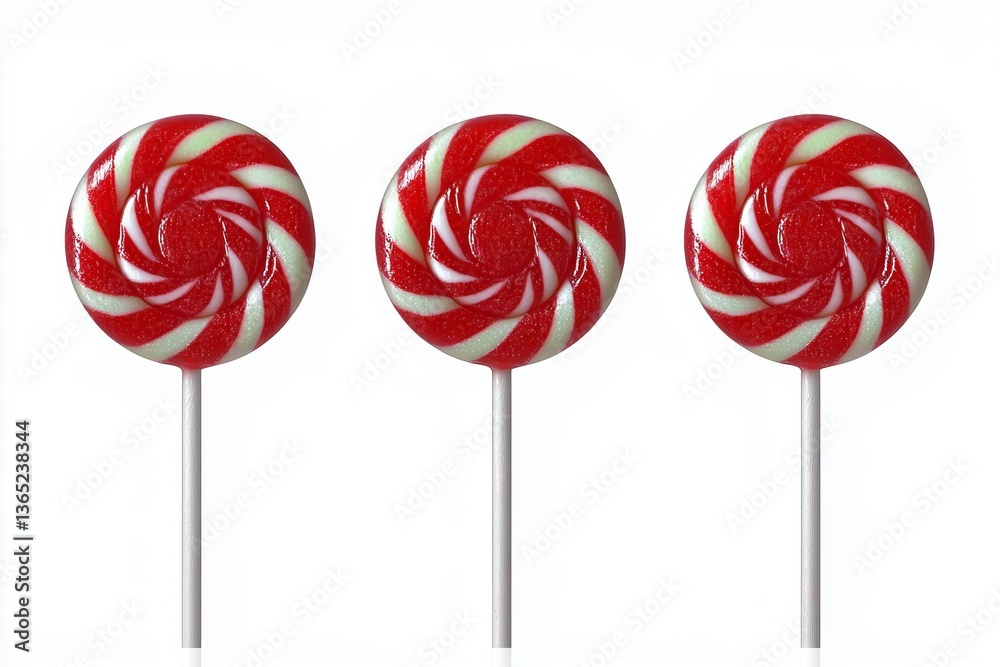 seamless of Sweet and colorful lollipop with red and white stripes, perfect for candy lovers and festive celebrations. , isolated on white background, , copy space for text, seamless of Sweet and colorful lollipop with red and white stripes, perfect for candy lovers and festive celebrations. , isolated on white background, , copy space for text,