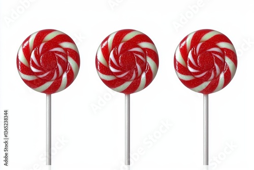 seamless of  Sweet and colorful lollipop with red and white stripes, perfect for candy lovers and festive celebrations. , isolated on white background,  , copy space for text,
