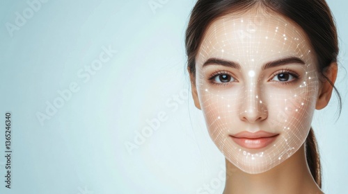 An AI powered personalized skincare app, analyzing skin condition and recommending suitable products, Beauty tech style