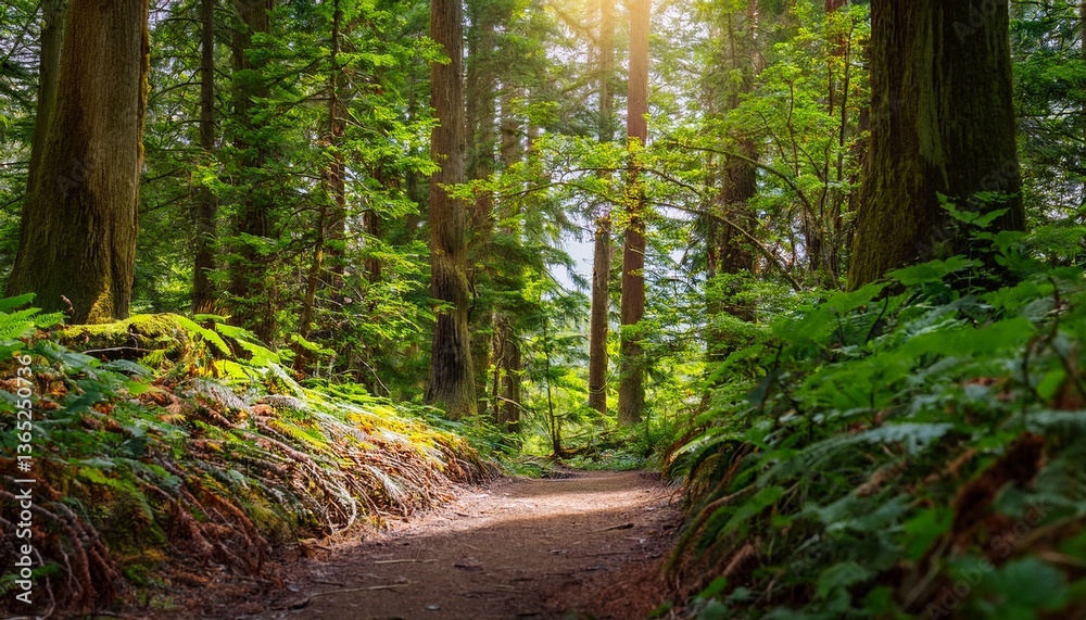 Obraz premium Dappled light filters through the lush canopy. 