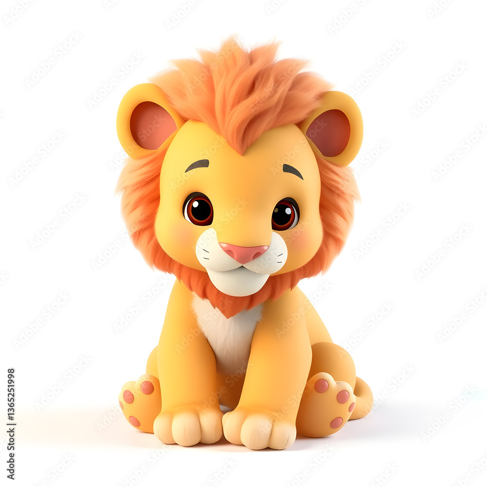 Lion – 3D baby lion, fluffy mane, chubby paws, light yellow and pink tones, white background
Generative AI Lion – 3D baby lion, fluffy mane, chubby paws, light yellow and pink tones, white background
Generative AI