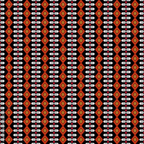 Retro Diamond Stripe Pattern