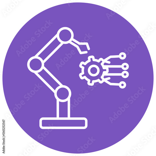 Automation Engineering Icon - Smart Technology & AI Systems Circle Icon