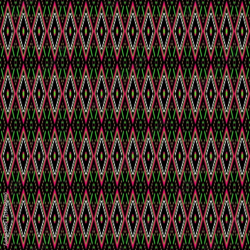Vibrant Diamond Tribal Pattern