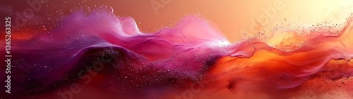 An abstract painting showcasing swirling colorful forms and gradients fluidly