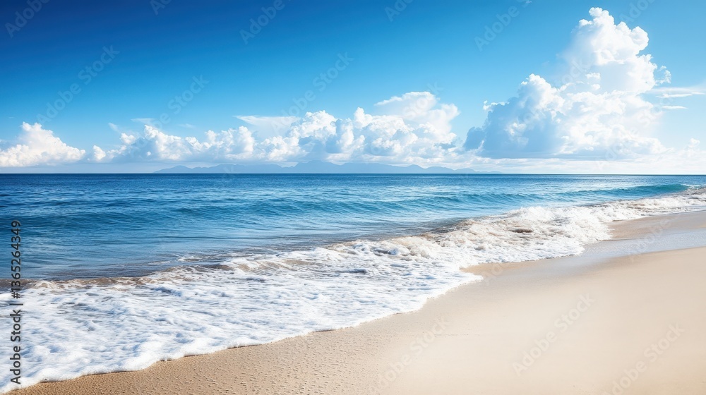 Beautiful Tropical Beach Scene on a Sunny Day Beautiful Tropical Beach Scene on a Sunny Day