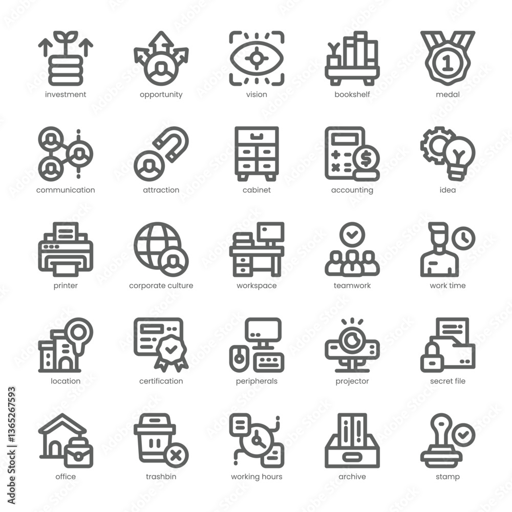 Office Culture Icon pack for your website, mobile, presentation, and logo design. Office Culture Icon outline design. Vector graphics illustration and editable stroke. Office Culture Icon pack for your website, mobile, presentation, and logo design. Office Culture Icon outline design. Vector graphics illustration and editable stroke.
