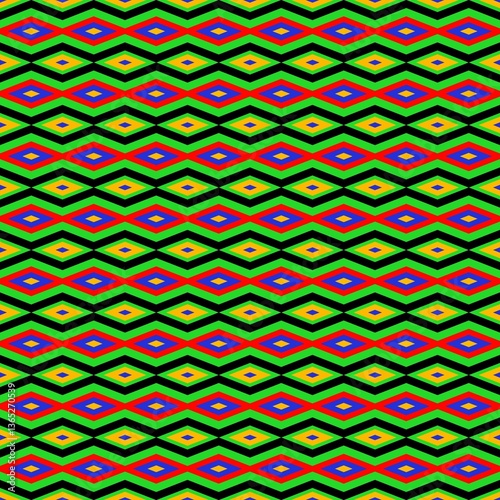Colorful Geometric Diamond Pattern