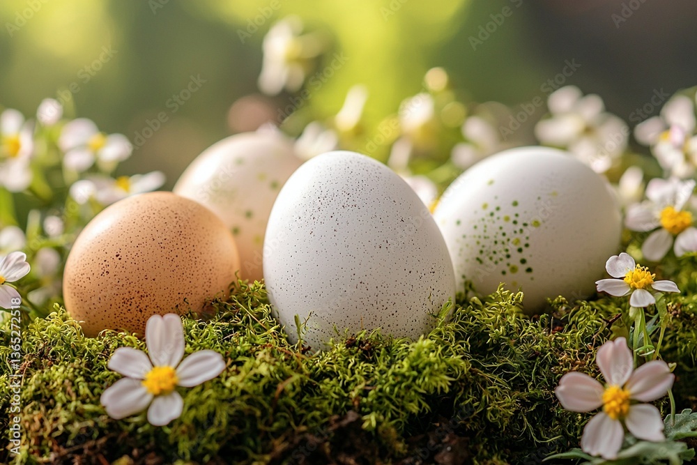 A picture of a simple, pictureless Easter egg with green grass in the background. Generative AI
A picture of a simple, pictureless Easter egg with green grass in the background. Generative AI