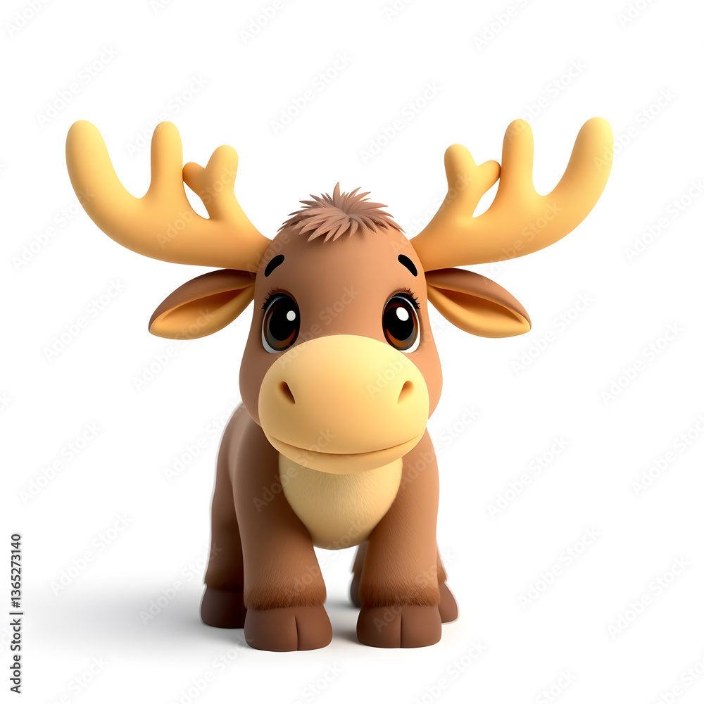 Moose – 3D baby moose, tiny soft antlers, round plump body, big shiny eyes, pastel brown and yellow tones, white background
Generative AI Moose – 3D baby moose, tiny soft antlers, round plump body, big shiny eyes, pastel brown and yellow tones, white background
Generative AI
