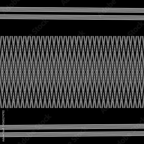 Monochrome Zigzag Textile Pattern