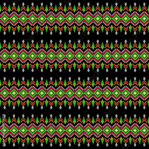 Neon Green Tribal Stripe Pattern