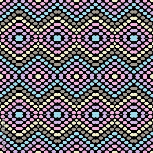 Pastel Dot Diamond Pattern