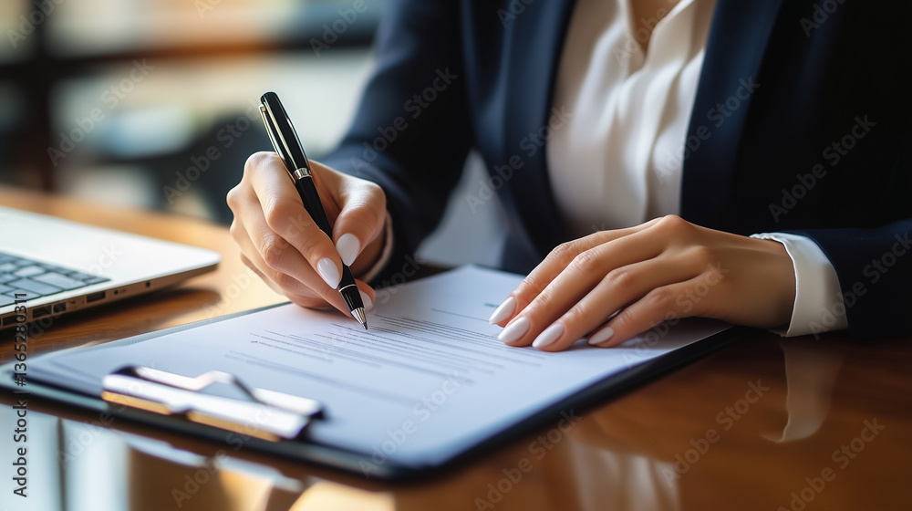 Legal Document on Clipboard Being Signed Legal Document on Clipboard Being Signed