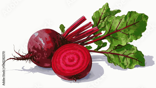 Beetroot isolated watercolor vector illustration svg