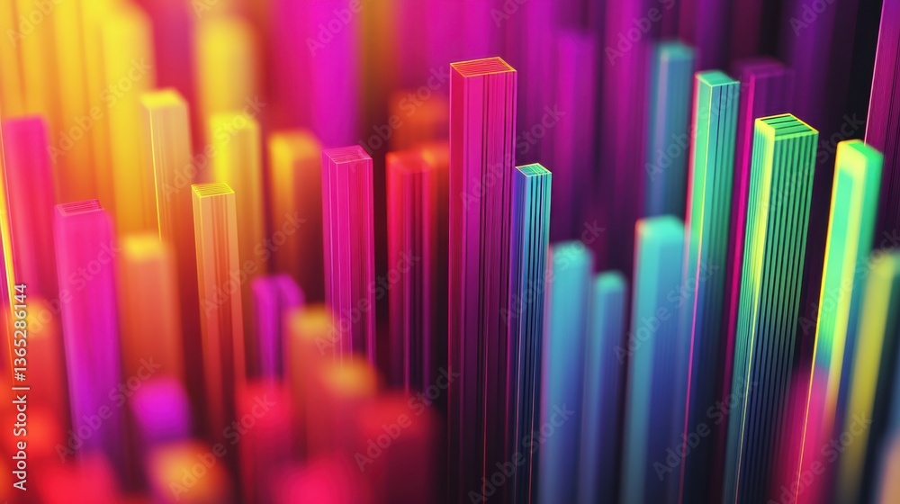 A close-up of a D business graph, displaying financial data with colorful bars representing sales over time. A close-up of a D business graph, displaying financial data with colorful bars representing sales over time.