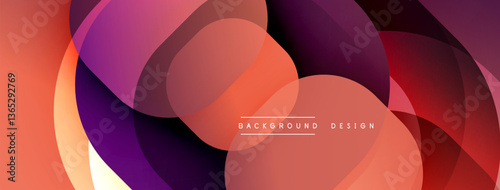 Abstract background with layered translucent gradient shapes