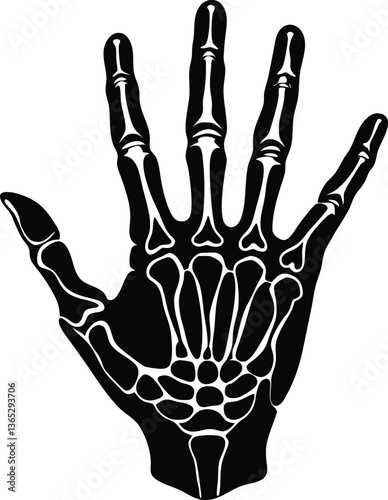 Spooky Skeleton Hand on Transparent Background Halloween Art Imagery