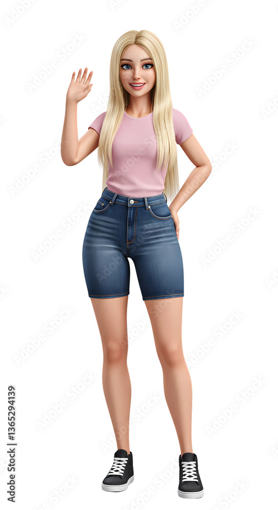 Fototapeta premium 3D doll style children's toy