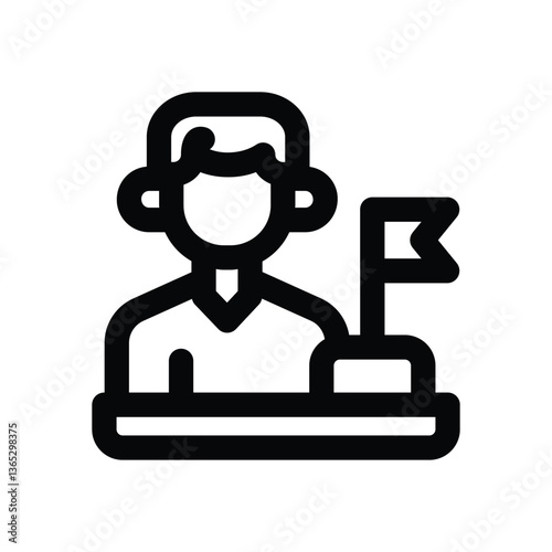 independent line icon. Clean and minimalist vector icon for websites, mobile apps, presentations, and logos. Fully scalable and customizable for any project.