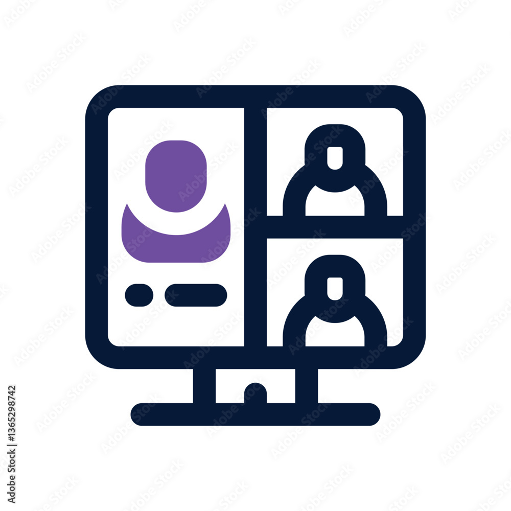 Fototapeta premium webinar dual tone icon. Sleek and modern vector icon for websites, mobile apps, marketing materials, and corporate design. Fully scalable and ready to use.