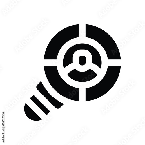headhunting glyph icon. Strong and solid vector icon for websites, mobile interfaces, presentations, and visual branding. High quality and easy to edit.